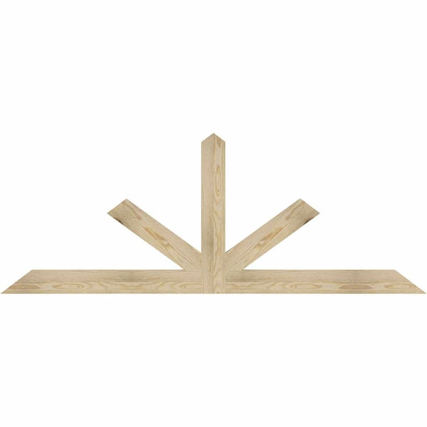 Ekena Millwork Saratoga Rough Sawn Timber Gable Bracket, Douglas Fir, 72"W x 27"H x 2"D x 4"F, 9/12 Pitch GBW072X27X0204SAR00RDF - main